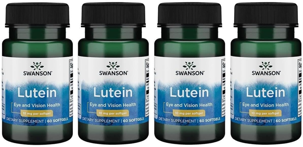 Swanson Lutein 10 miligramů 60 Sgels (4 balení)