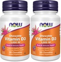 Nyní doplňky, Vitamin D-3 1000 IU, přírodní ovocná příchuť, strukturální podpora *, 180 Žvýkačky (balení po 2)