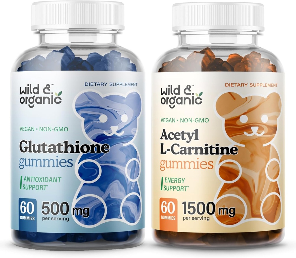 Wild & Organic L- Glutathione Gummies & L- Carnitin Gummies 60 Počet
