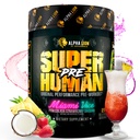 ALPHA LION Superhuman Pre Workout Powder, Beta Alanine, L- Taurin & Tri-Source Caffeine for Setrvalá energie & Focus, Oxid dusičný & Citrulline for Pump (21 Servings, Miami Vice)