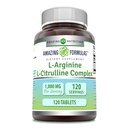 Amazing approvas L- Arginin / L- Citrulline Complex 1000mg 120 Tablety dodatek CP124; Non- GMO CP124; Gluten zdarma CP124; Made in USA