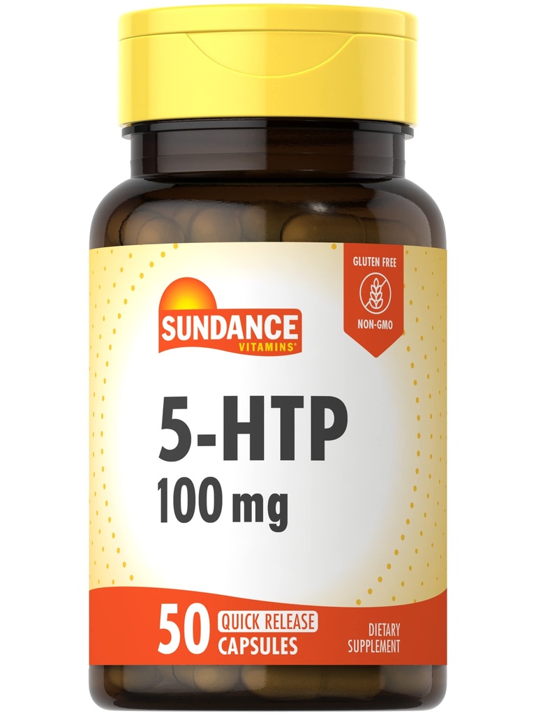 Sundance 5-HTP 100mg PHARMAN124; 50 Kapsle PHARMAN124; 5 Hydroxtryptofan PHARMAN124; Non- GMO & Gluten zdarma