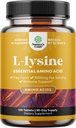 Natures Craft L-Lysine zdarma Formuláře Kapsle - Vysoká síla L-Lysine dodatek pro oční zdraví Lip Care Kolagen Syntéza a imunitní podpora - Essential Amino Acid - 1000mg na Serving - 100 Počet