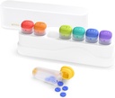 Týdenní Pořadatel pilulky 1 čas za den, KOVIUU odstranitelný box na Pill 7 Day, přenosný cestovní Pouzdro na Pill, Jednou denně medikace Držák kontejneru, Týden Pillbox Dipenser pro vitamin Medicine dodatek, bílá