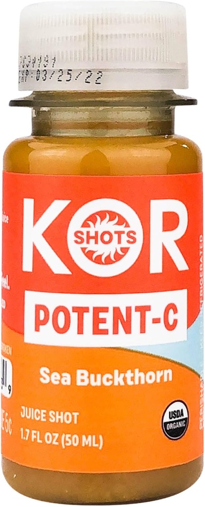 KOR Střelba moře Buckthorn a Baobab Shot - 1.7 Fl Oz - Potenciál C - Superfoods Vitamin C Shot - USDA Certified Organic