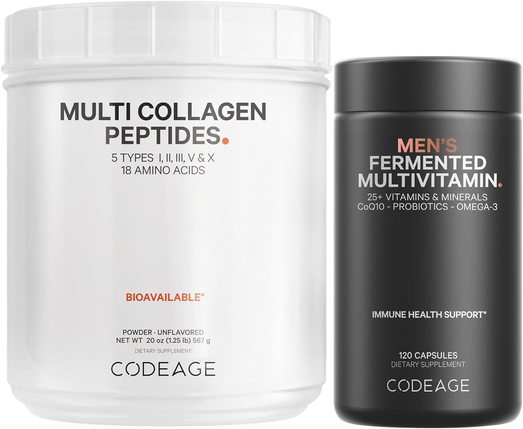 Codeage - Multi kolagen protein + Men 's Daily Multivitamin Bundle