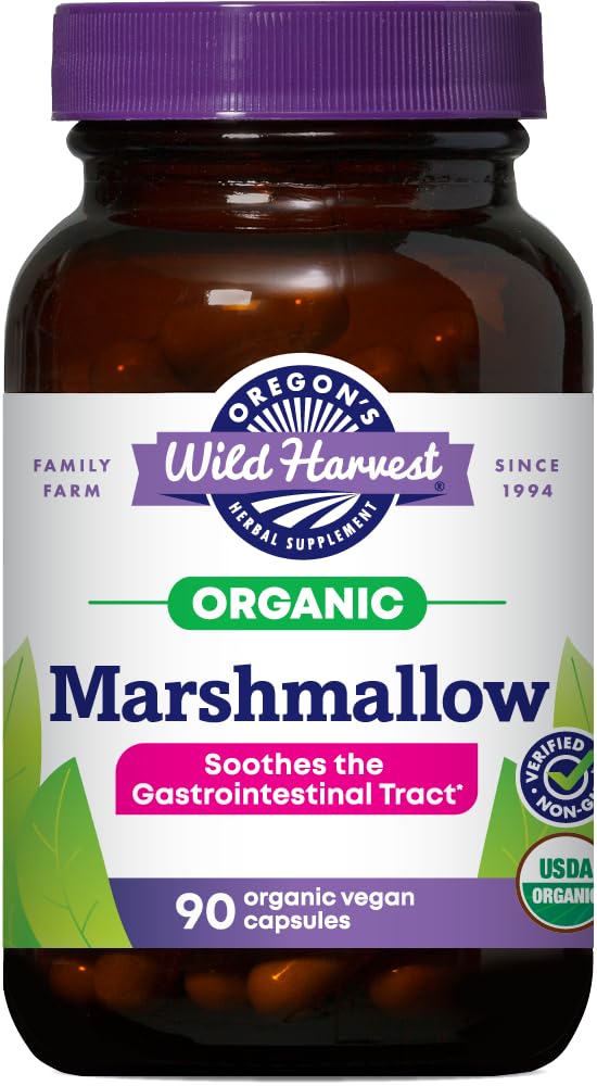 Oregon Wild Harvest Marshmallow Organic Herbal Dodatek, 90 Počet