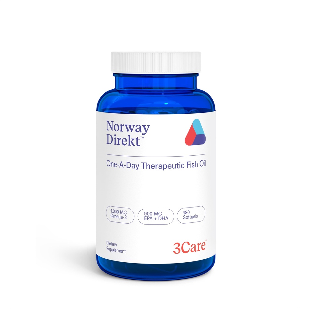 Norsko Direkt Omega33 Fish Oil 2,000mg Omega33 na 2 softgel CLAS124; 1060mg EPA, 740mg DHA (2 Soft- Gel Serving) Farmaceutické stupně (180 Softgels)