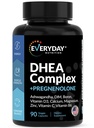 DHEA Mikronizovaný 200mg Komplex s těhotenolone 100mg doplněk pro muže a ženy s Ashwagandha, DIM, hořčík, boron, vápník, zinek, vitamin D3, C a B6 Hormon Support - Vyrobeno v USA 90 Kapsle