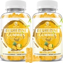 Berberine Gummies s Ceylon Skořice 1500mg High potency Berberine HCL dodatek pro imunitní a metabolickou podporu, bez cukru, Ananas Flavor - 120 Počet