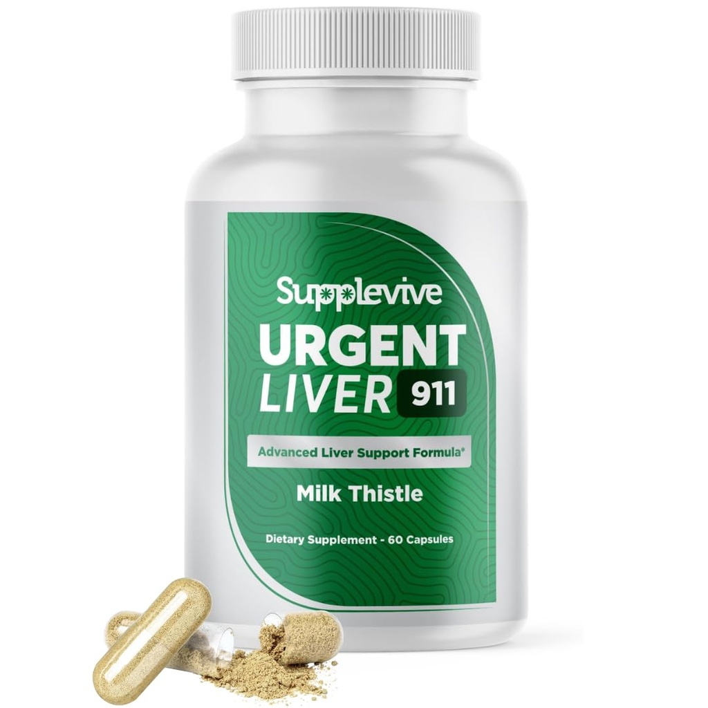 Naléhavé játra 911 Bylinné Játra Support Supplement Játra Čištění jater Detox & Opravy Formule s mléčným Thistle Silymarin Dandelion Root a Artichcus Extract pro zdraví jater, 60 Kapsle (1)