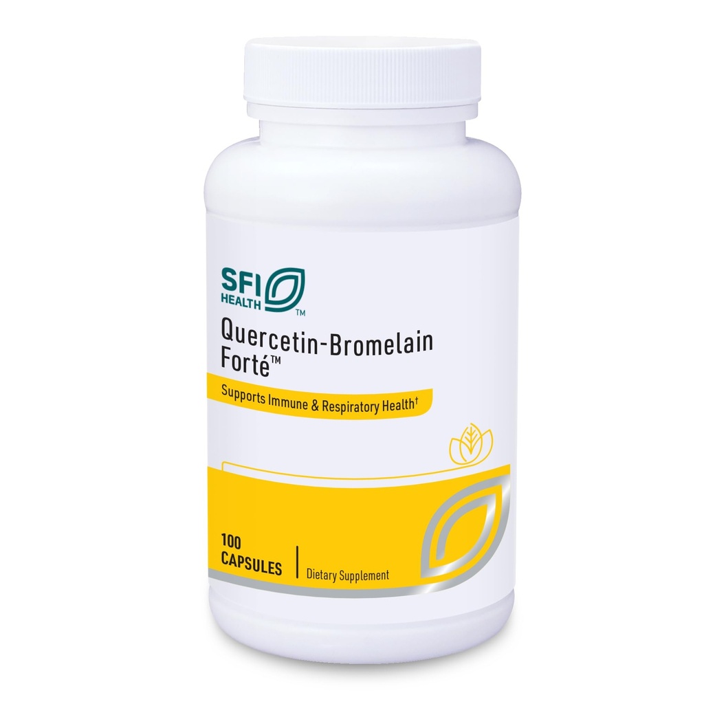 Klaire Labs SFI Health Quercetin- Bromelain Forte - Imunitní a sezónní podpůrné enzymy s pankreatem, proteolytickým, bromelainem, Papain Enzymes & Bioflavonoidy (100 Kapsle)