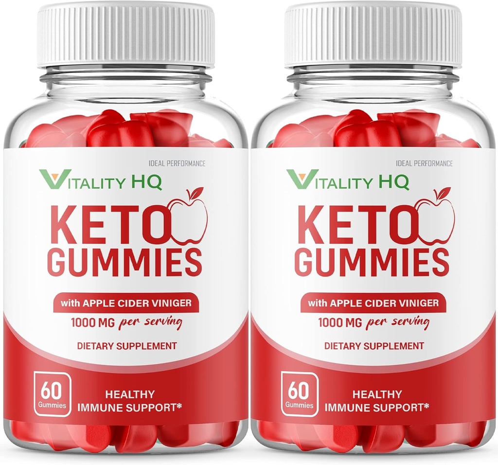 IDEAL VÝKONNOST (2 Pack) Vitality HQ Ketos Gummies Vitality Ketos ACV Gummies Vitality ACV Gummie Vitality Ketos Gummies (120 Gummies)