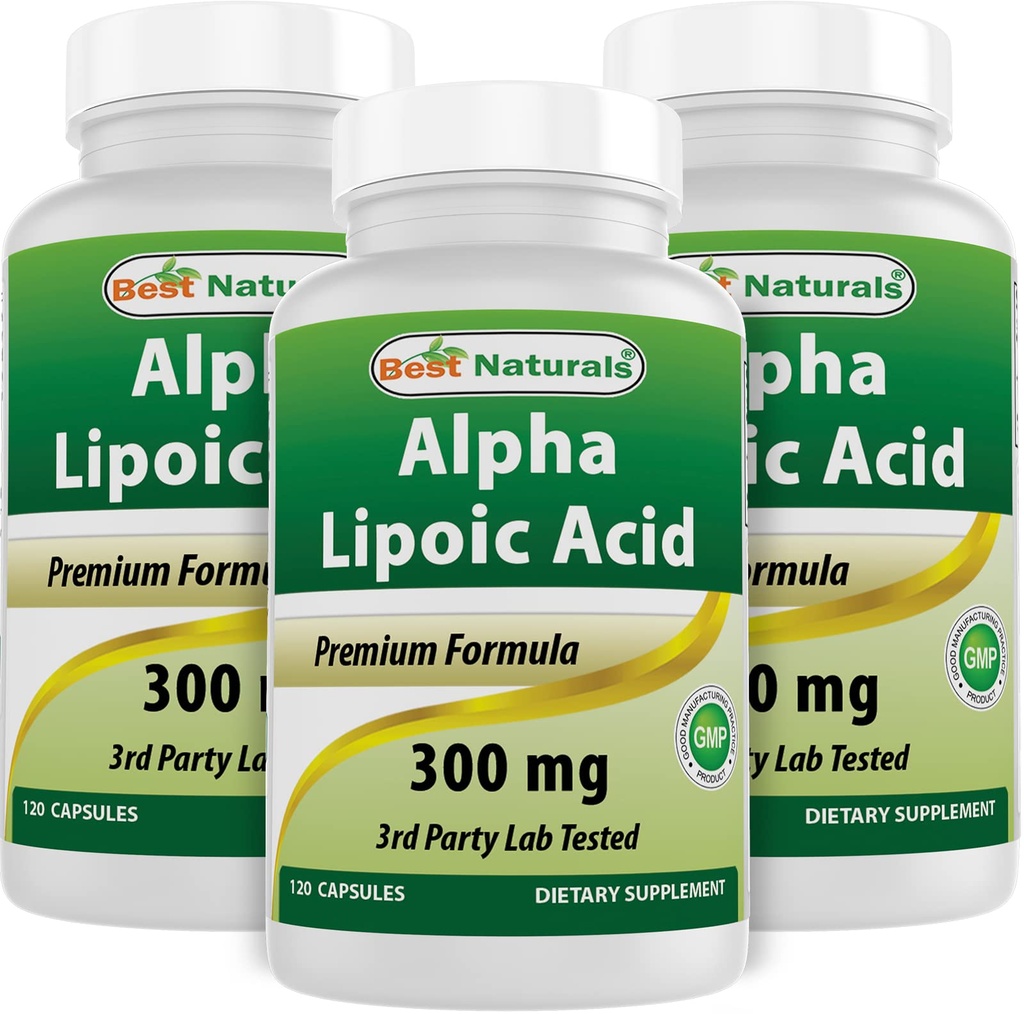 Nejlepší Naturals Alpha Lipoic Acid 300 mg 120 Kapsle (120 Počet balení po 3)