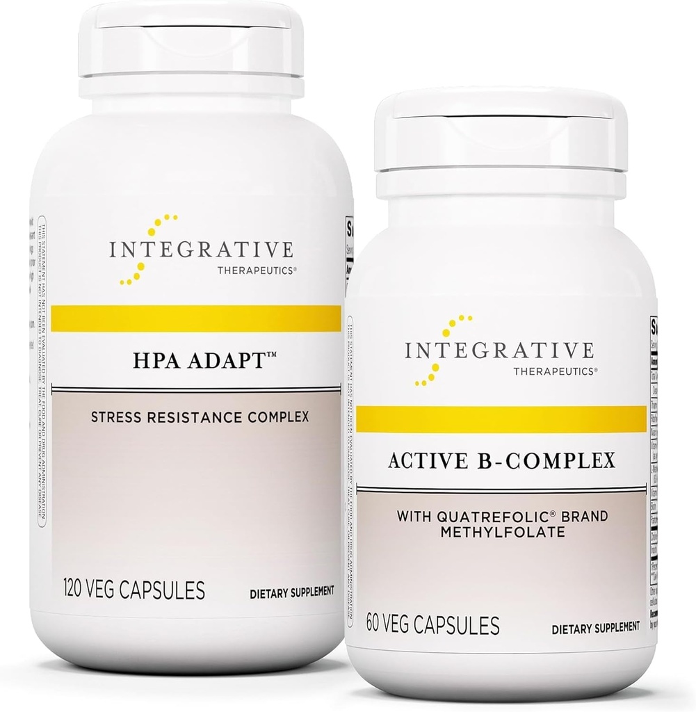 Integrační terapeutika Bundle s Active B- Complex, 60 Kapsle & HPA Adapt, 120 Vegan Kapsle - Aktivní B- Complex na podporu energie metabolismus - HPA Adapt na podporu zdravé stresové odpovědi