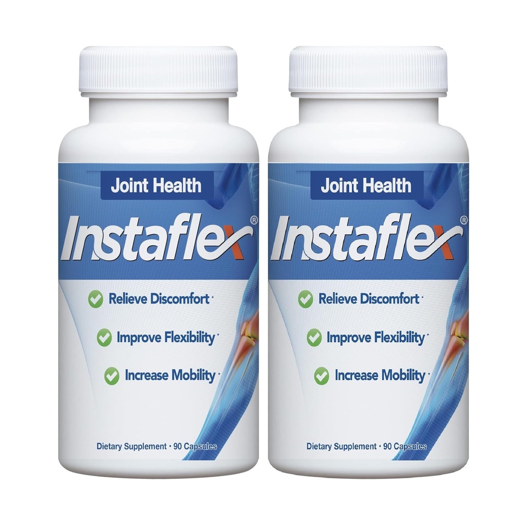 Instaflex Joint Support Supplementary - Klinicky studovaný Joint Relief Blend of Glucosamine, MSM, White Willow, Turmeric, Ginger, Cayenne, Hyaluronic Acid - 180 Kapsle