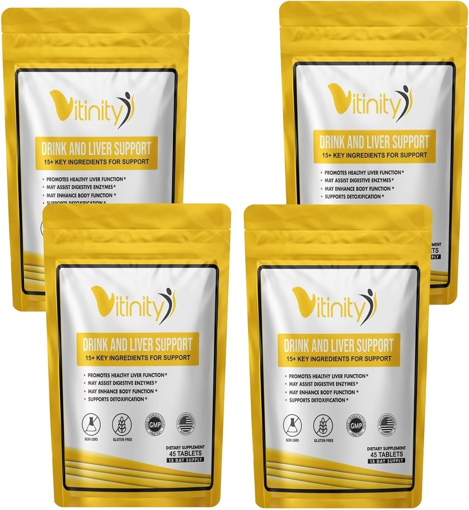 Anti Drink Support Supplement- 15 + Klíčové ingredience pro pečení podporu, Zdraví jater, Kudzu, Mléko Thistle, Svatý Basil, DHM, Všechny přírodní čištění, Graduální redukce, Nutriční doplňovače tablety (60 dní)