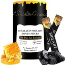 Shilajit Honey Sticks, Himalayan Shilajit Honey Sticks, Pure Himaláyan Resin, Honey & Saffron, 30 High Absorption Sticks for Energy, Strength & Cognitive Support