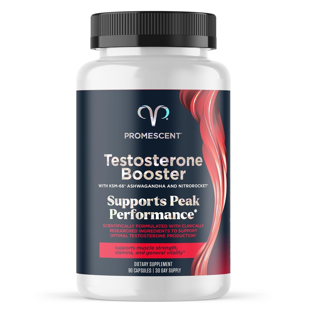 Podpora Testosteron Booster pro muže doplněk w / Tongkat Ali (LongJack), KSM-66 Ashwagandha, Kozí Weed, Fenugreek & Tribulus Terrestris, Podporuje přírodní energii, Stamina & síla, 90 Kapsle