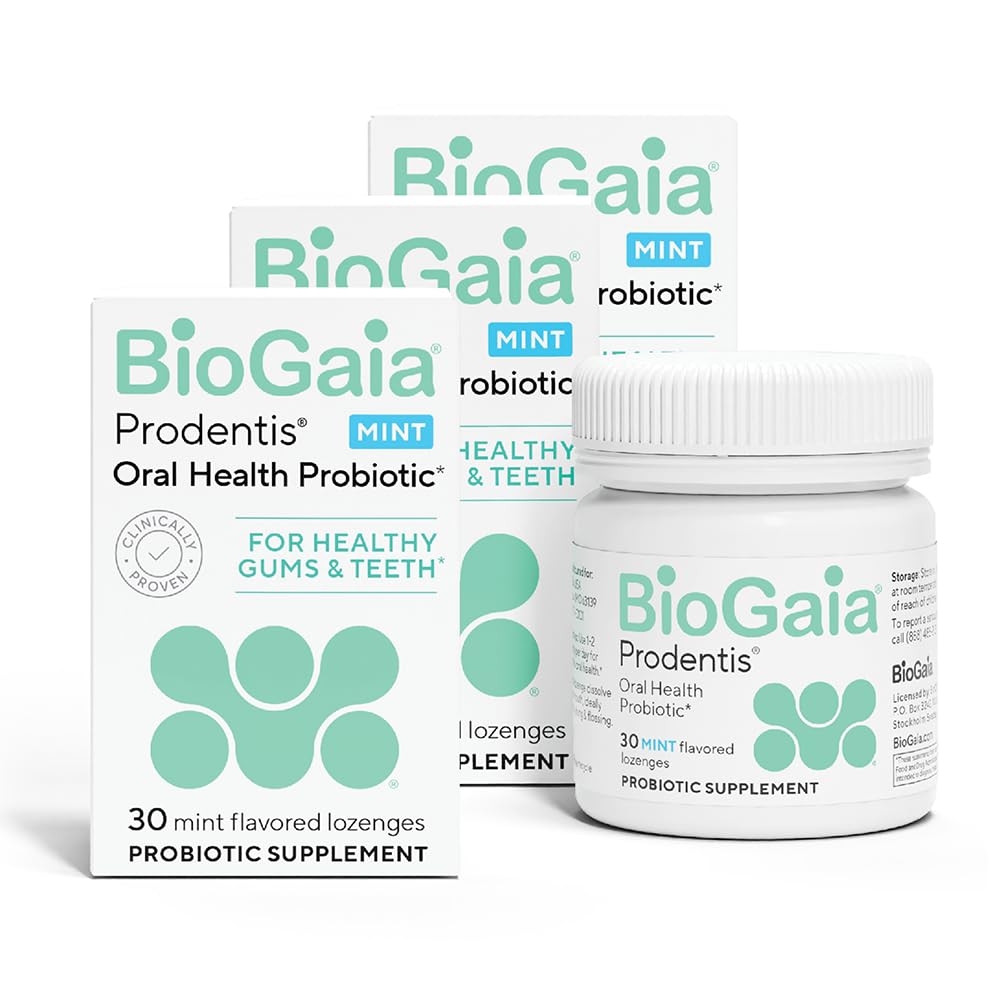 BioGaia Prodentis 3- Balení 3- Balení 124; Zubní Probiotický Lozenges 124; Podporovat zdravé Gums & zuby 124; Obhajovat proti zubní problémy 124; Doplňovat perorální mikrobiome 124; Zlepšit ústní zdraví 124; Mint Flavor 124; 90 denní zásobování