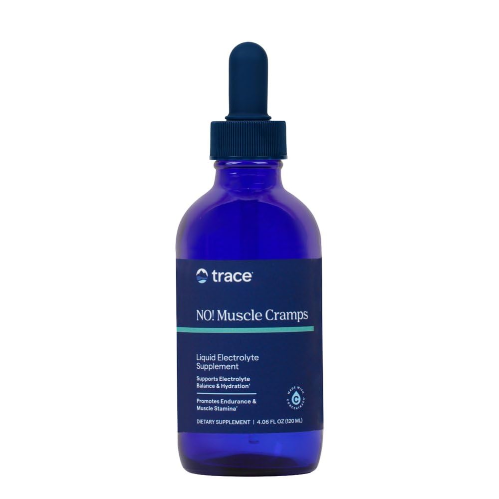 Trace Minerals NO! Muscle Cramps - Supplement for Healthy Muscle Function - Liquid Supplement - Electrolyte Balance - Endurance & Energy - Sugar-Free - 4.06 fl oz (60 Servings)