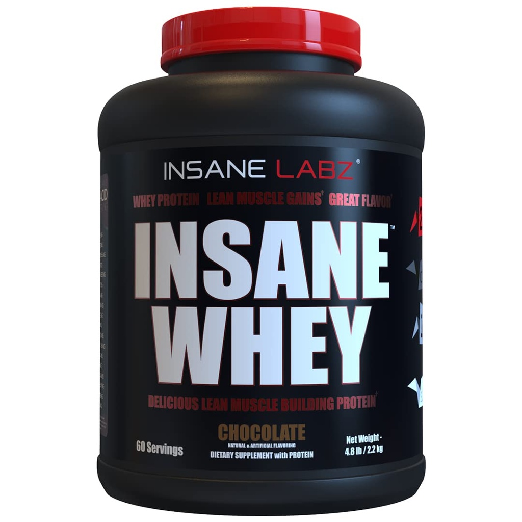 Šílený Labz šílený syrovátka, 100% Muscle Building Syney Protein, Post Workout, BCAA Amino profil, Mass Gainer, strava náhrada, 5lbs, 60 Srvgs, (Čokoláda)
