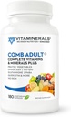 Vitaminerály Kombinované Dospělí Komplexní Vitamin & Minerální vzorec 124; Non- GMO 124; Veggie Kapsle (180)