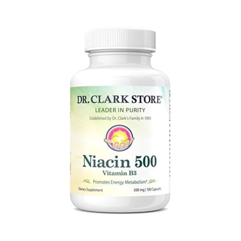 Doplněk k přípravku Dr. Clark Niacin 500 (vitamin B3), 500 mg, 100 Gelatinových tobolek