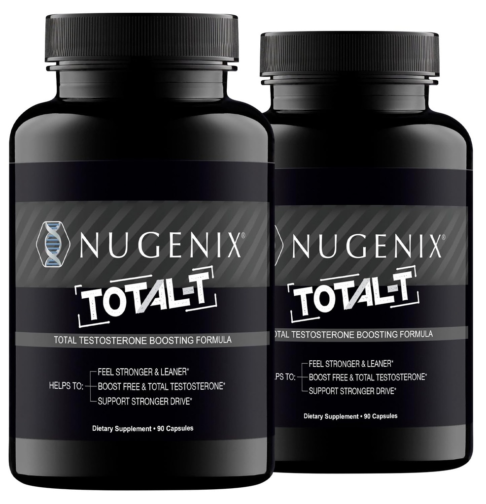 Nugenix Total-T, Volný a Celkem Testosteron Booster doplněk pro muže, 180 Počet
