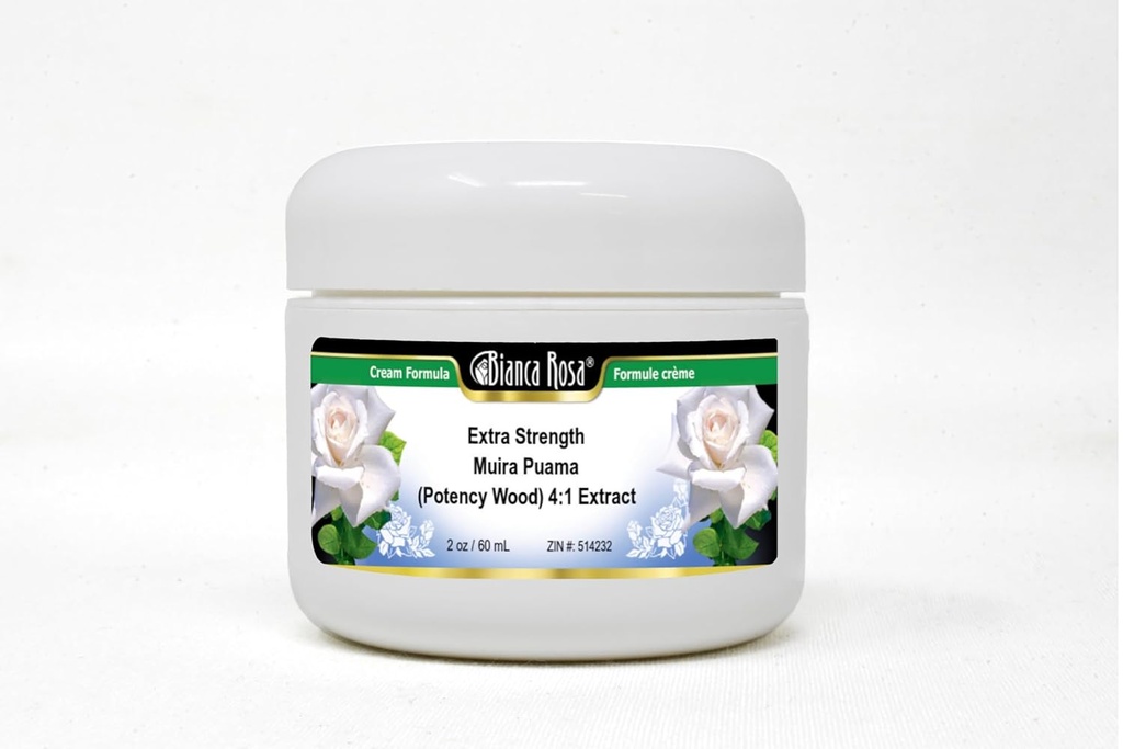 Bianca Rosa Extra Strength Muira Puama (Potency Wood) 4: 1 Extract Cream (2 oz, ZIN: 514232) - 3 balení