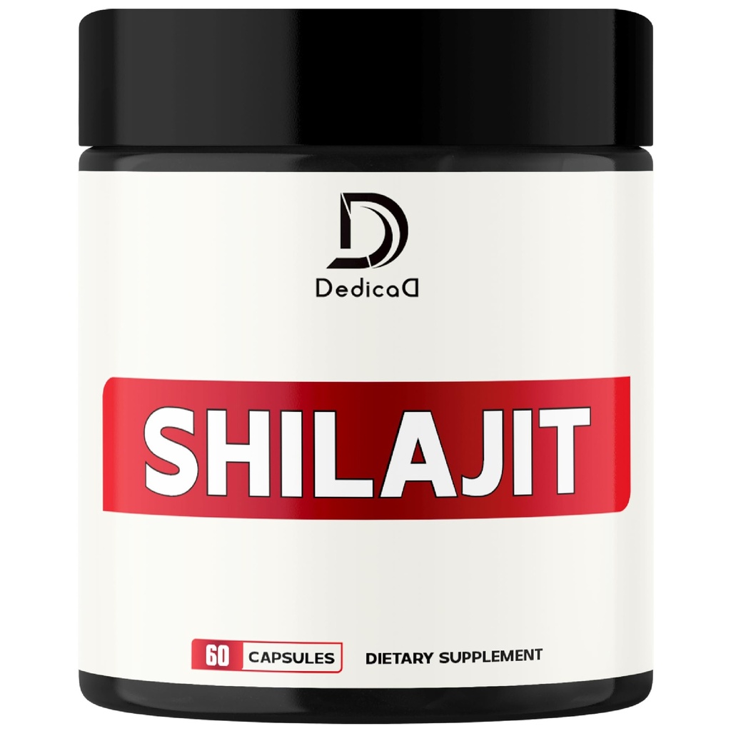 1000Mg Shilajit Čisté Himalájské organické kapsle - Obsahuje přírodní Fulvic, Humic Acid & 85 Ostatní - Shilajit dodatek pro rovnováhu těla, zdraví srdce, Brain & Imunitation System Support - 60 Counts