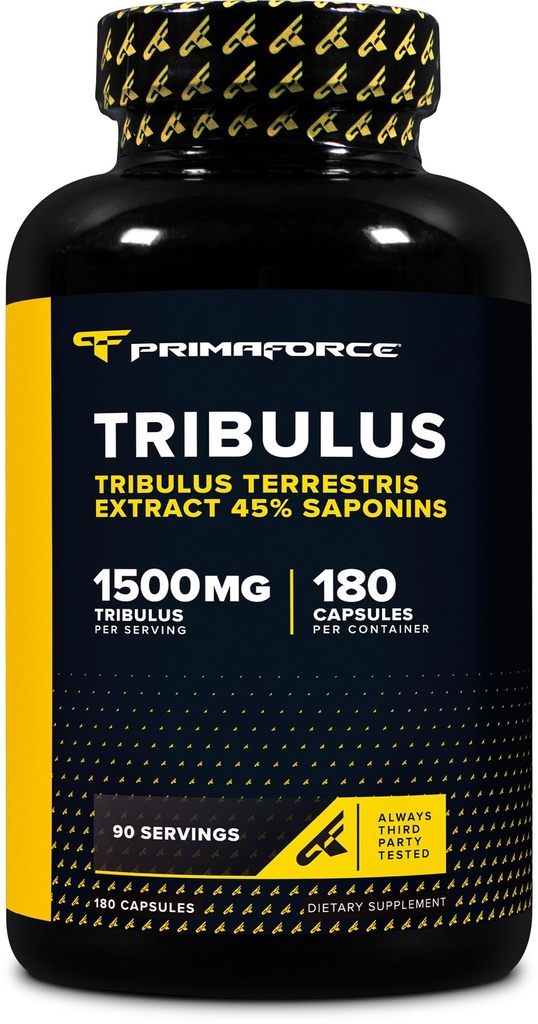 Primaforce Tribulus Terrestris Extract Kapsle (180 Kapsle) - 90 Servings / 1,500mg Tribulus Per Serving, Herbal Tribulus Dodatek pro muže a ženy