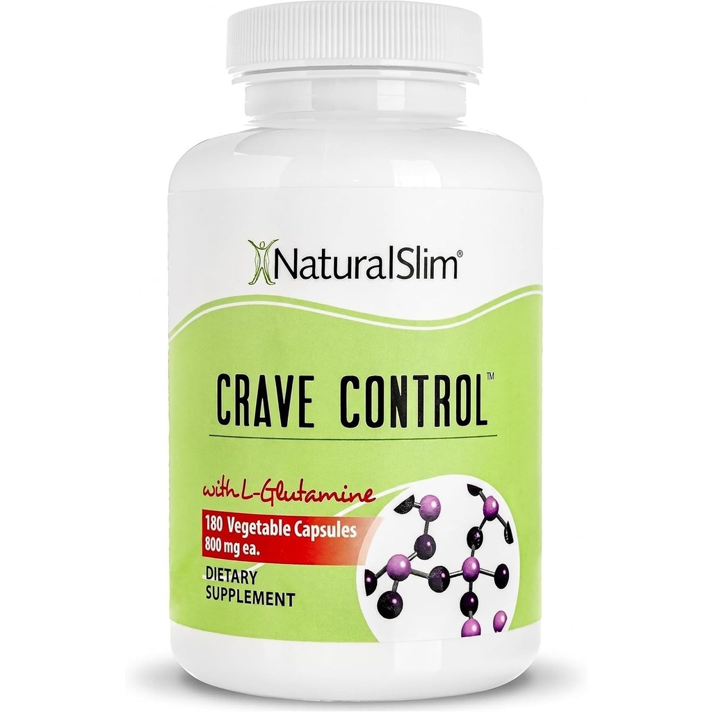 NaturalSlim NaturalSlim Natural Appetite Conpressant - Touha po blokádě Cukr a rafinované karbohydráty Crave Control - Energy & Metabolismus Booster s L glutamin & Thiamin B1 Dodatek - 180 Zeleninové kapsle