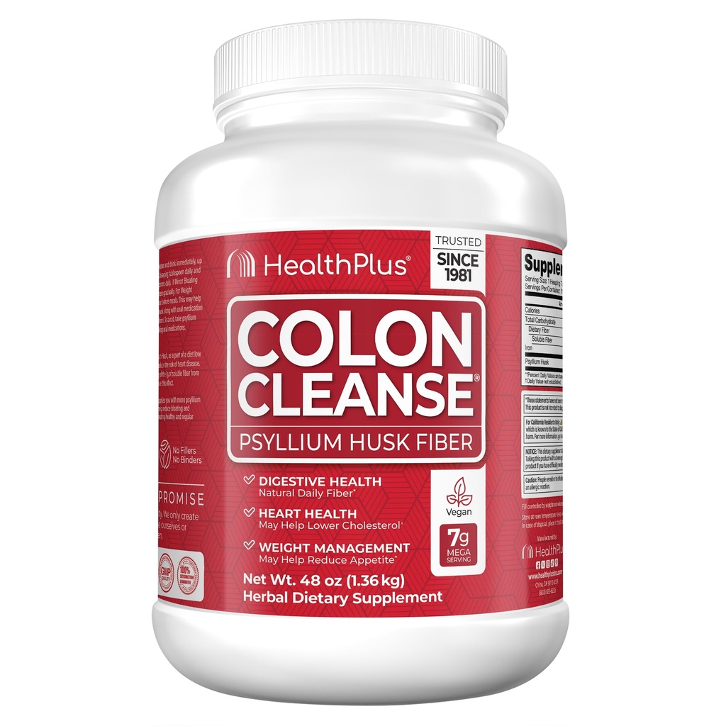 Zdraví Plus Colon Čistá stravovací podpora CLAS124; Všechny přírodní denně fiber pro eliminaci toxinů snížit Bloating CLAS124; Podporuje srdce zdraví CLAS124; 48 Ounces, 194 Servings