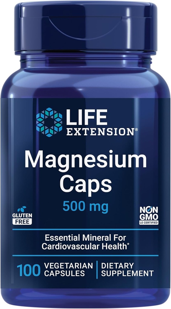 Life Extension Super Vitamin E 268mg Srdce Brain Imunní zdraví Magnesium 500 mg Srdeční kosti Metabolismus Kapsle Bundle