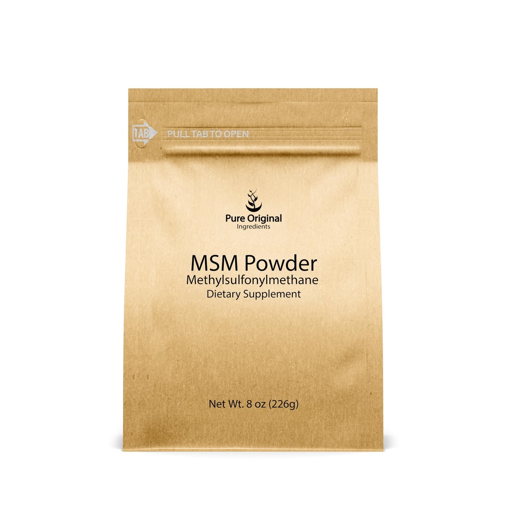 PRŮVODNÍ INGREDIENTY Methylsulfonylmethan (8 oz) MSM, přírodní síra, dodatek stravy