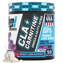 BPI Sports CLA + Carnitin - CLA L Carnitin & Linoleová kyselina - L Carnitin dodatek pro hubnutí, metabolismus & Lean Muscle - Caffeine Free - Grape - 50 Servings - 12.34 oz