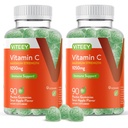 Viteey Chewable Vitamin C Gummies pro dospělé - 1050mg Maximální síla Imunitní Supplement - Vegan, Lepek zdarma - 180 Počet