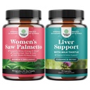 Balení extra sílu pilu Palmetto pro ženy a vyčištění jater Detox & Opravy Formule - DHT Blokování nickening vlasy Vitamíny pro vypadávání vlasů pro ženy - Silymarin Mléko Thistle Játra Detox 70 Kapsle