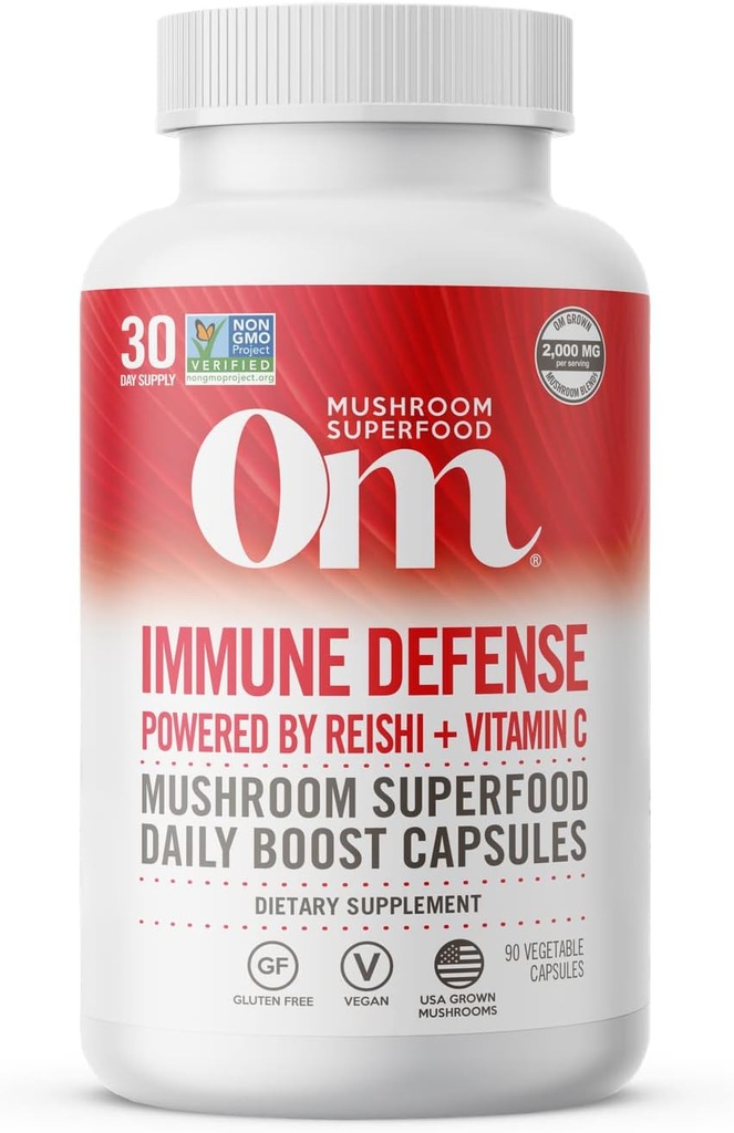 Om Houba Superfood imunitní obrana Houba Kapsle Superfood dodatek, 90 Počet, 30 dní, Houba Blend, Reishi, Turecko Tail, Maitake, Agaricus Blazei, Vitamin C, Vegan