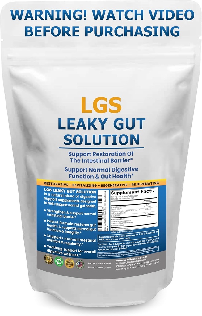 Leaky Gut Opravy w / L Glutamin & Prebioticky- Gut Obnovení, Leaky Gut Zdravotní Powder - Leaky Gut Opravy doplňky pro IBS, Digestive Restoration & Gut Lining Support- Obsahuje Guthealth Assist Book