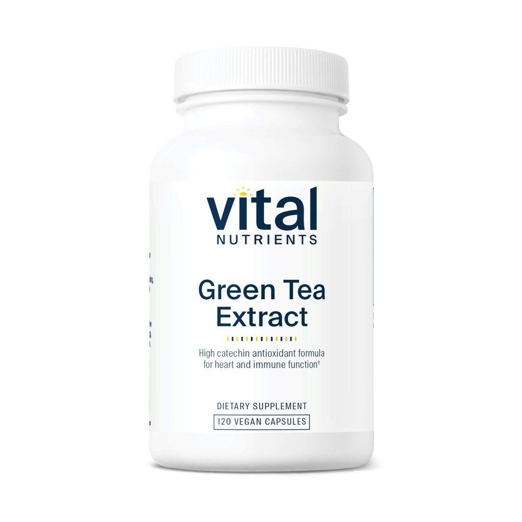 Vital Nutrients Green Tea Extract 550mg CLAS124; Potenciální antioxidant pro srdce a imunitní zdraví * CLAS124; Polyfenoly dodatek s EGCG CLAS124; Gluten, mléčný, sójový zdarma CLAS124; Non- GMO CLAS124; 120 Kapsle