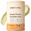 Výhonky živé organické dýně protein prášek, bez příchutí, 20 gramů rostlinného proteinu prášek bez umělé sladkosti, nemléčné, non-GMO, Vegan, gluten zdarma (1 libra, 30 Služby)