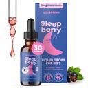 SleepBerry Liquid Melatonin pro děti - Přírodní spánková pomoc s Elderberry a vitamínem D - zvyšuje imunitní systém, zatímco oni spí (1 Fl oz)