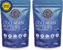 EAT Well PREMIUM FOODS Kolagen Peptides Powder Protein 45 Servings, 16oz, Kolagen pro kůži, kosti a společné podpory, Typ I & III Tráva Fed Collagen (45 Služeb (Balení 2), Neochucené)