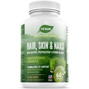 100% čisté vlasy, kůže, a hřebíky Vitamíny s Biotin Super Směs Formule, konstruované pro podporu zářivé krásy, vlasy, kůže a nehty zdraví pro ženy i muže