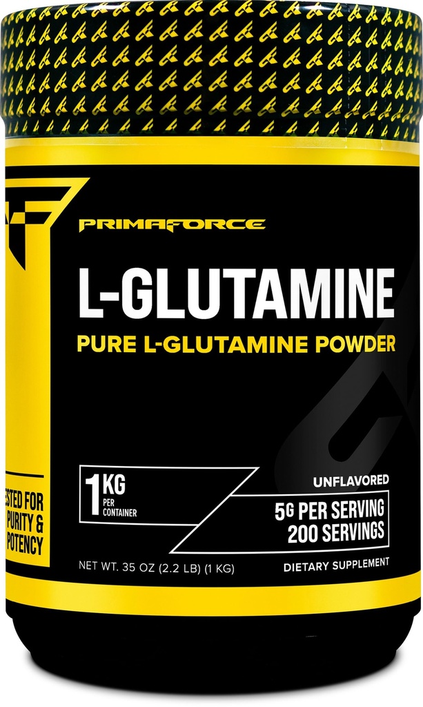 Primaforce L- glutamin Powder 1000 Grams (1 KG) Neochucené - čistý L- glutamin Powder, 5g per Serving, GMO- Free, gluten- Free, 200 Serving