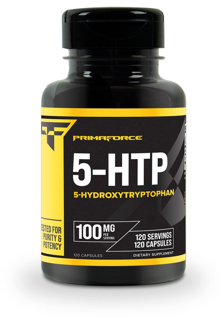 Primaforce 5-HTP 100mg dodatek, 120 Kapsle, 100mg per Serving, 5-Hydroxytryptofan
