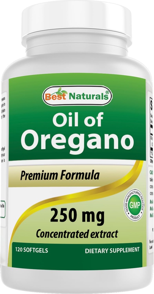 Nejlepší Naturals Oregano Oil 250 Mg Softgels, 120Count