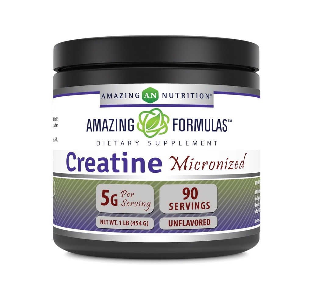 Amazing approvas Micronized Creatin Monohydric Powder Supplementary 124; 5000 mg per Serving Supplementary 124; Ideal Pre & Post Workout Supplementary 124; Made in USA (1 LB, bez příchutí)